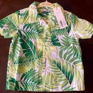NWT! Janie and Jack Palm Poplin Shirt 12-18 Months